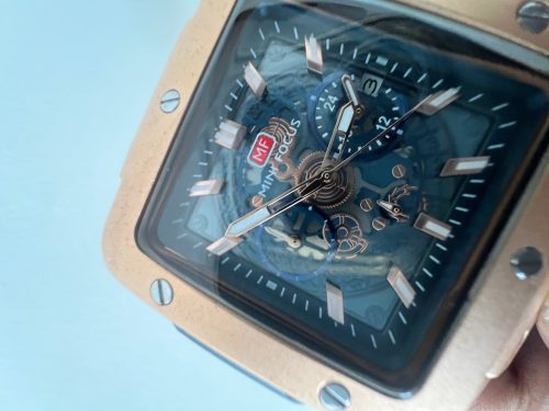 MINI FOCUS brand watch Popular trendy men's watch composite square case hollow men's watch 0475G photo review