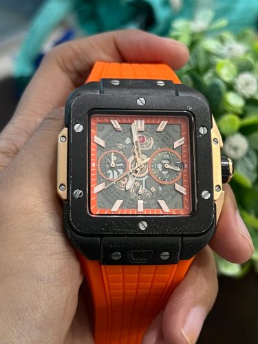 MINI FOCUS brand watch Popular trendy men's watch composite square case hollow men's watch 0475G photo review